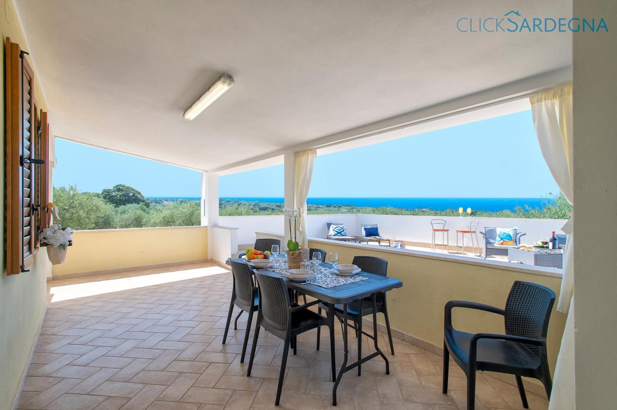 Casa Sant'Anna In Villa Brionis Con Grande Veranda Vista Mare Alghero Exteriör bild